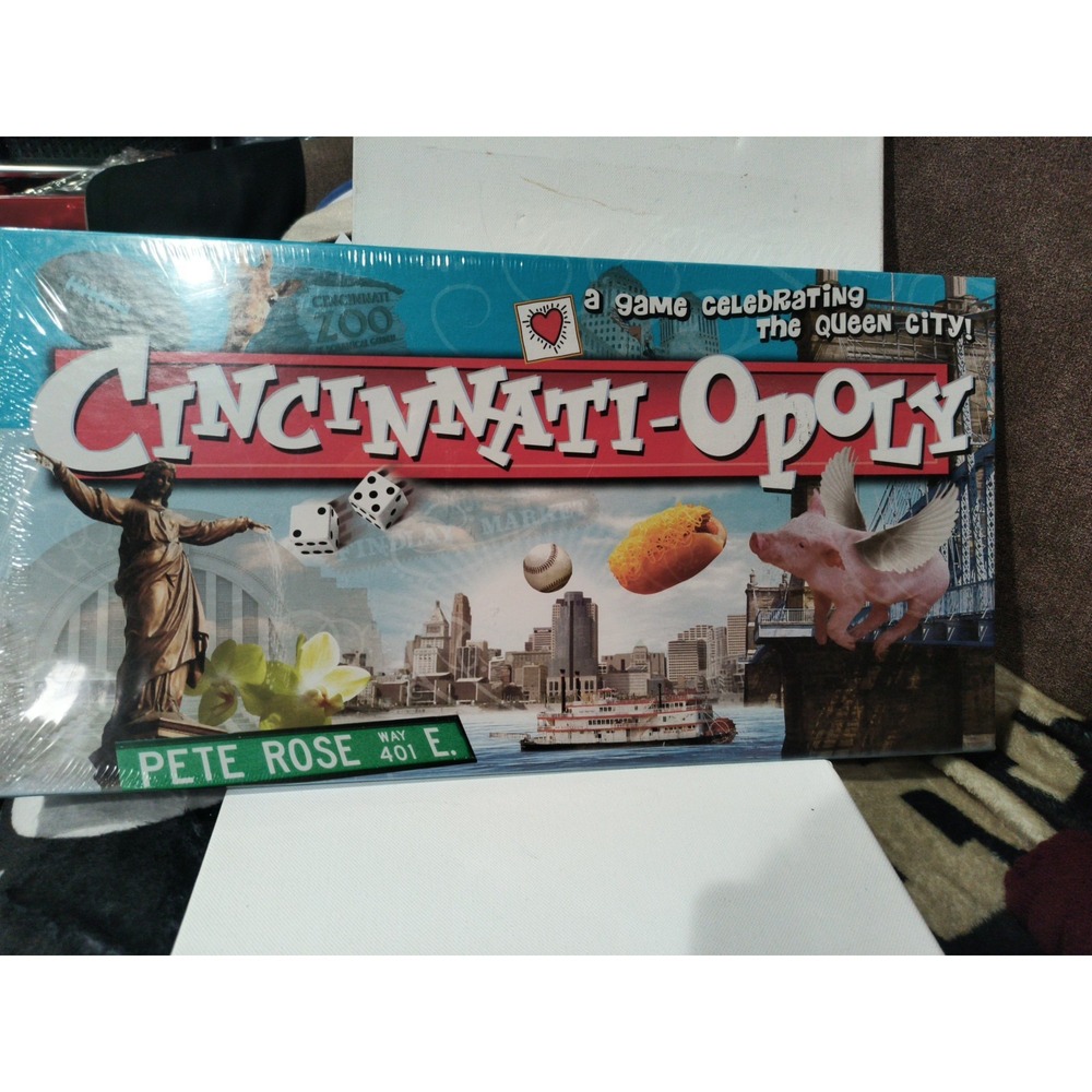 Late for the Sky Cincinnati-opoly Board Game NEW Sealed  Game Night Family Fun